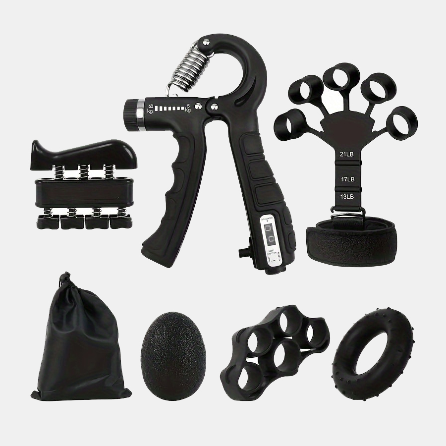 Seven-piece fitness Grip set Finger training fitness equipment Wrist Strength Muscle building arm strength set: Default Title