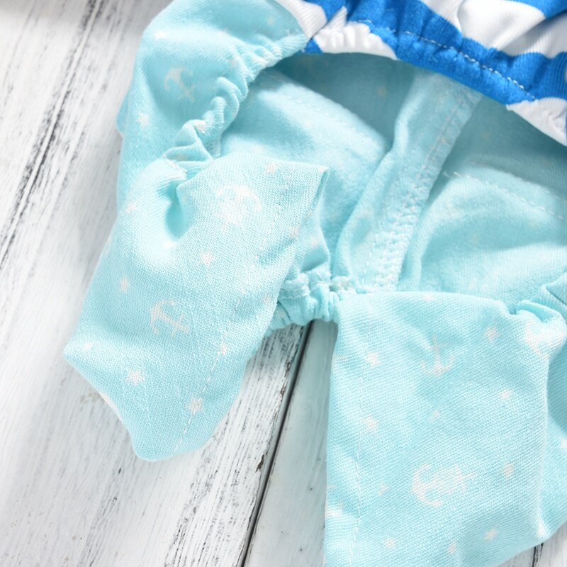 Pasiaste letnie ubrania wiosenne dla małych psów niebieskie czerwone koszulki z dżinsowymi niebieskie spodnie XS XXL piżamy zwierzę domowe pudel Bichon Kot