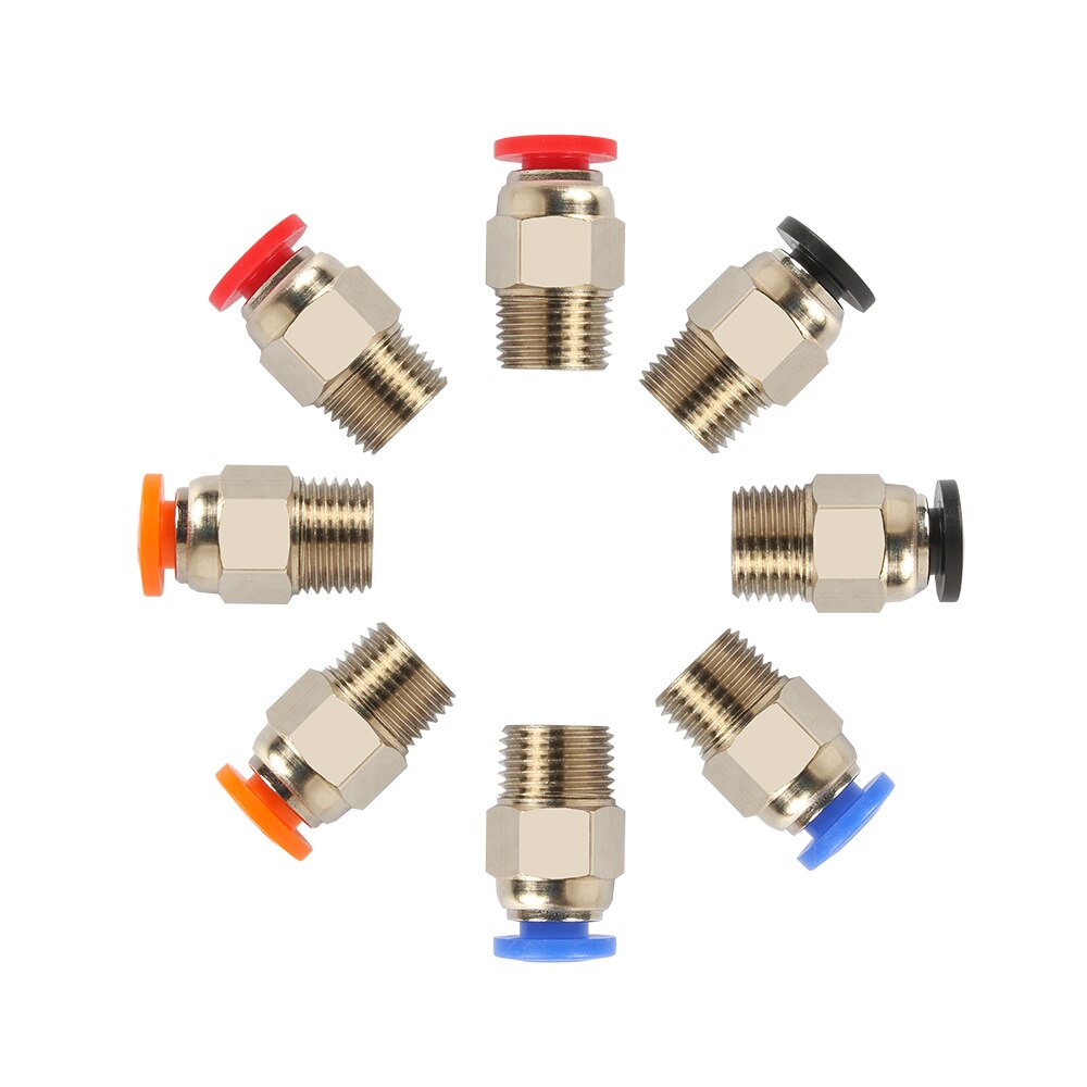 3DSWAY 3D Printer Parts PC4-01 Quick Connector Pneumatic Fittings Connector 4*2 Feeding PTFE for e3dv6 Hotend 1.75mm Filament