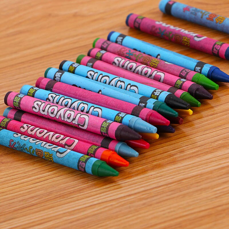 Juego de crayones de colores Kawai 8/12/24 para niños, grafiti, dibujo de bocetos, papelería coreana, suministros escolares de oficina
