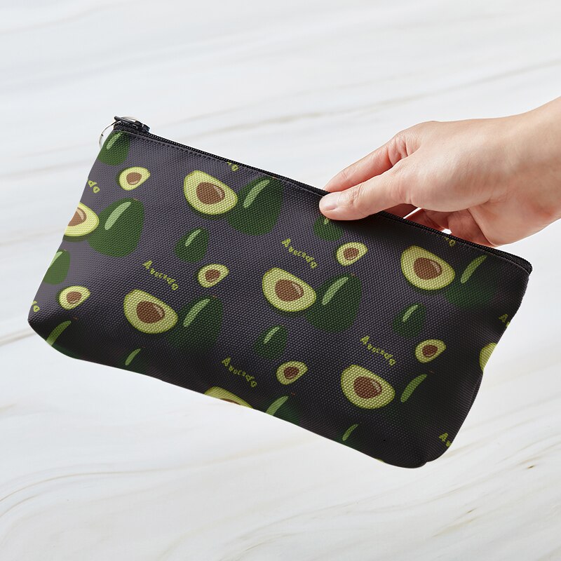 Avocado Print Pencil Case Kawaii Pen Case School Supplies Pencil Bag Large Capacity Pencil Pouch Stationery Kids: Style14