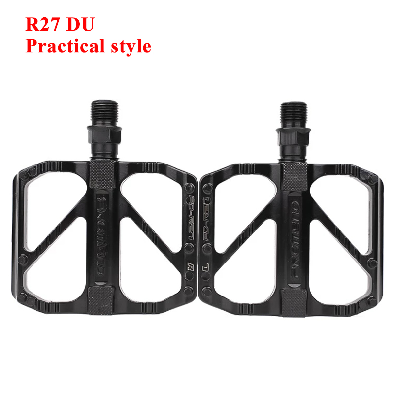 PROMEND Bicycle Pedals Anti-slip DU Bearing MTB Pedal Ultralight Road Bike Pedal Wide Platform R29 M27 Pedals Bike Accessories: Yellow