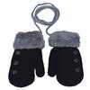 TELOTUNY baby handschuhe neugeborenen winter fäustlinge 0-12 monate gants enfant U71219: Black