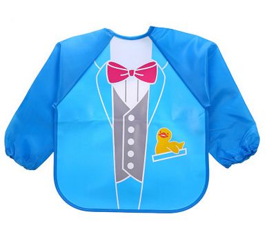 Leuke Cartoon Slabbers Lange Mouw Art Schort Dier Kiel Kinderen Bib Burp Kleding Zachte Voeden Eet Peuter Waterdichte Baberos: 10xifu