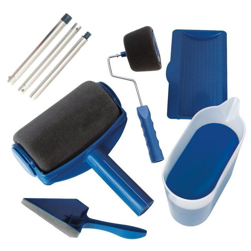 6pcs/set Paint Runner Pro by renovate Roller Brush Handle Tool Wall Paint Roller Wall Painting for Home Office