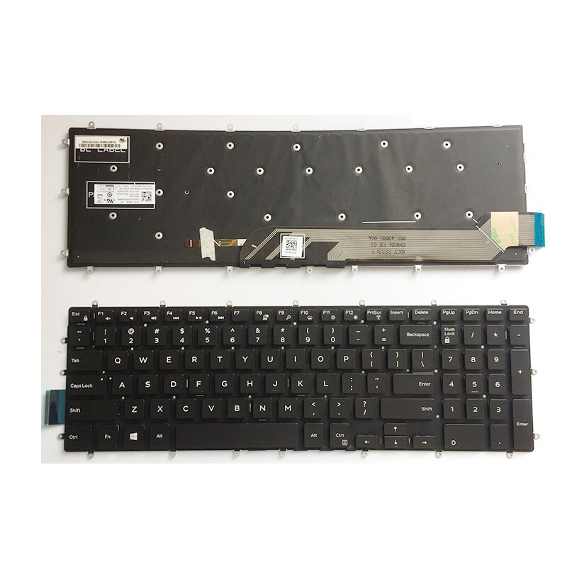 Us Laptop Toetsenbord Voor Dell Inspiron 15-5565 15-5567 15-5568 Gaming 17-5765 17-5767 Toetsenbord Layout Blauw/Wit/Rood Backlit: WHITE