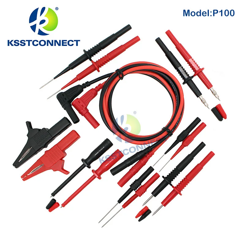 Electronic Specialties Test Lead kit Automotive Test Probe Kit Universal Multimeter probe leads kit: Yellow