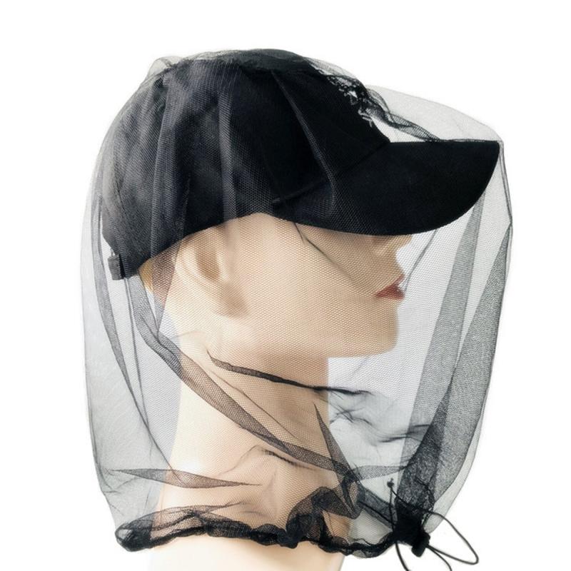 Fishing Anti Bee Mosquito Fly Net Outdoor Camping Hiking Travel Head Protector Easy View Net Sunshade Mask
