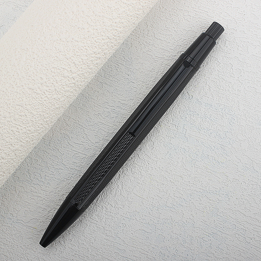 JINHAO 126 Luxury Pure Silver Rollerball Pen Metal Steel Ballpoint Pens with Case Office Supplies: Brown Black