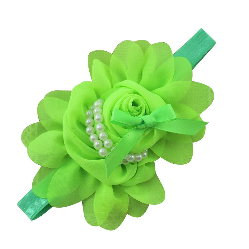 Baby Girls Headband Flexible Flower Princess Headband For Girl Baby Girl Hair Accessories Newborn Photography Props cute: Green