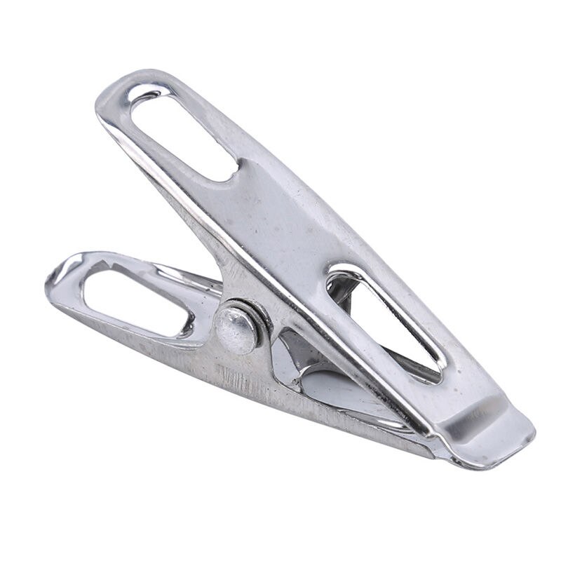 Useful Stainless Steel Washing Line Clothes Pegs Hang Pins Clips Windproof Clamps Garden Clamps Clothing Rails Clipping Tool
