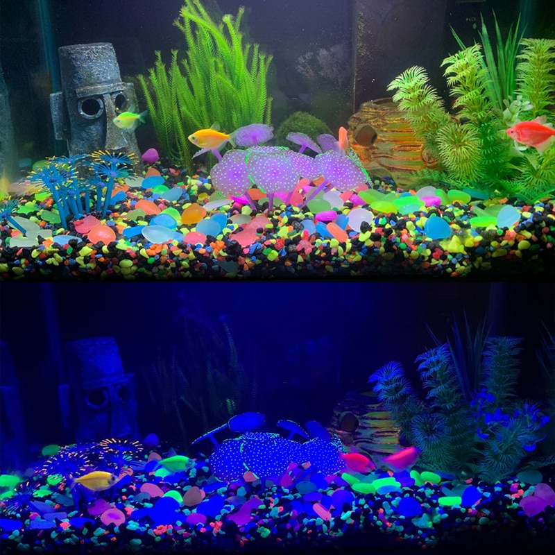 25/50pcs Glow in the Dark Garden Pebbles Glow Stones Rocks for Walkways Garden Path Patio Lawn Garden Yard Decor Luminous Stones