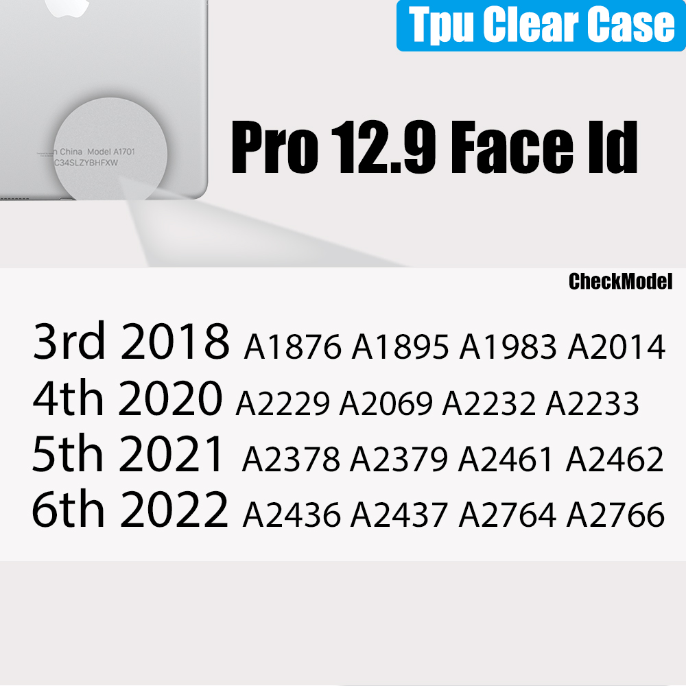 TPU Doorzichtige Hoes Voor Ipad Pro 11 12.9 10.5 9.7 9e Generatie Mini 6 Air 5 4 2 1 10e 8 7 5 Protect Funda Ipad Accessoires: Zilver