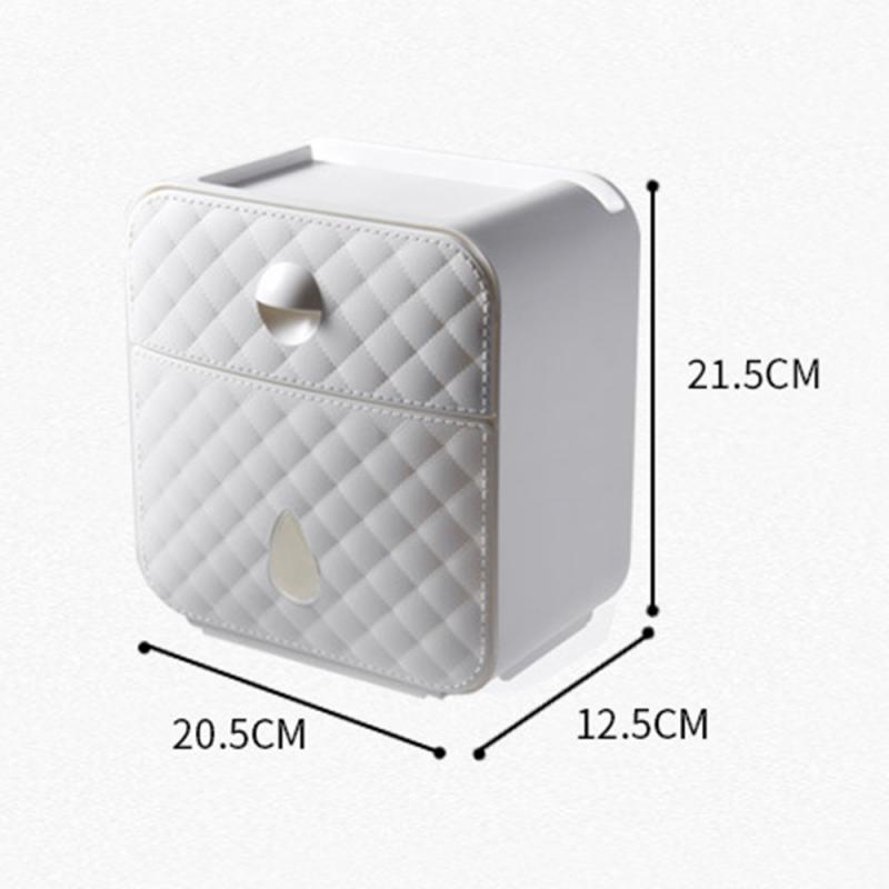 Household Waterproof Wall Mounted Toilet Paper Tray Roll Paper Tube Storage Box Tray Tissue Box Shelf Home Bathroom Product