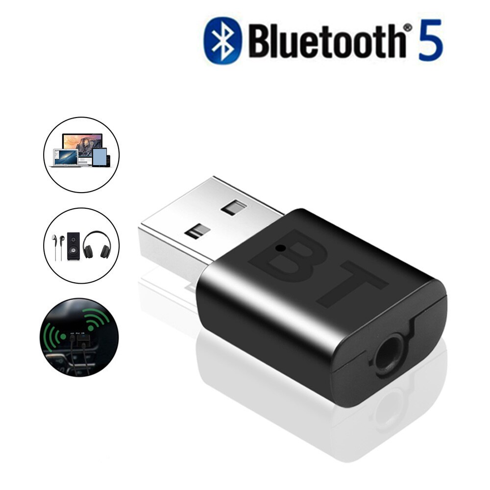 Auto 3.5Mm Aux Jack Bluetooth 5.0 Audio Receptor Usb Mini Bluetooth Audio Adapter Ontvanger Draadloze Stereo Voor Luidsprekers FS-002