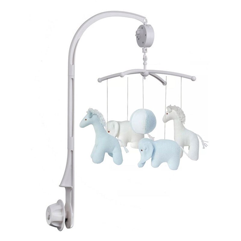 Mobiele Baby Wieg Houder Babybedje Mobiele Bed Bel Opknoping Speelgoed 360 Graden Draaien Beugel Wind-Up Music Box baby Rammelaar Speelgoed: Goud