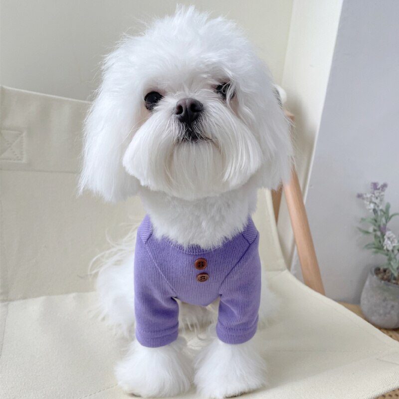 Solid Thin Cotton Pet Dog Tshirts Para Perro Sweet Korea Style Dog Shirts Pomeranian Chihuahua Yorkie Vest Dogs Pets Costume