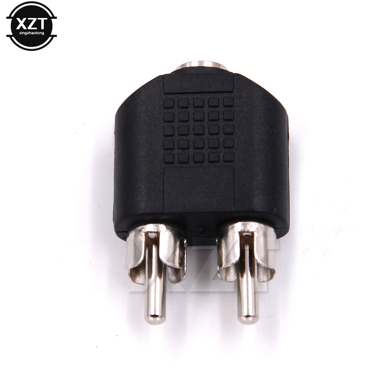 1 pz 3.5mm AUX femmina a 2 RCA maschio Audio Stereo Jack cuffie adattatore Splitter connettore adattatore universale per cuffie Jack