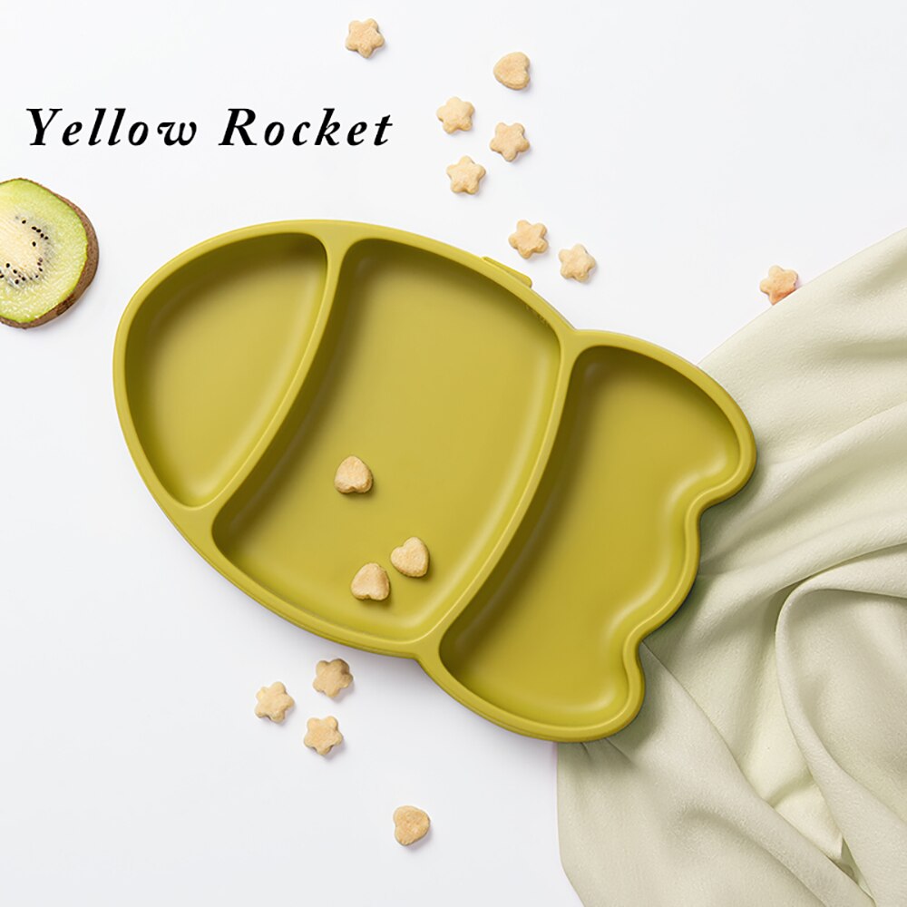Bc Babycare – assiette à manger en Silicone pour bébé, vaisselle Koala pour enfants, plateau d&#39;alimentation divisé par aspiration, bol d&#39;entraînement pour tout-petits: Yellow