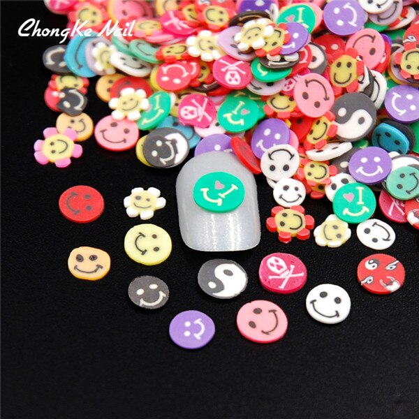 Diy 2000Pcs 3D Nail Art Decoraties Kerst Slices Polymer Clay Tiny Nail Art Rhinestones Acryl Decoratie Manicure: 001