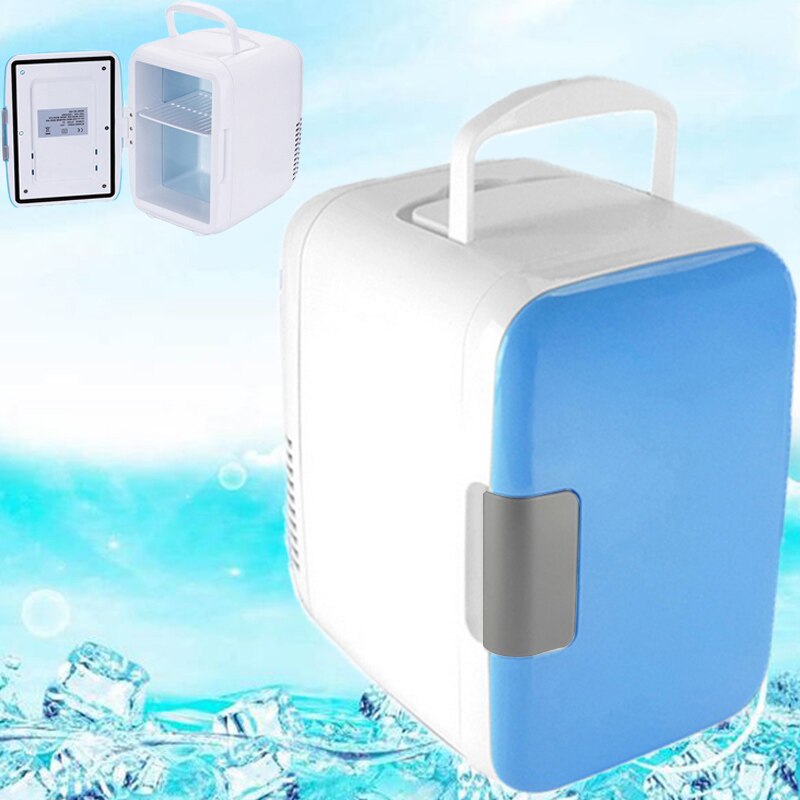 Cooler Warm Use 12V Portable 4L Mini for Camping Driving blue Car Fridge Freezer Travel Refrigerator