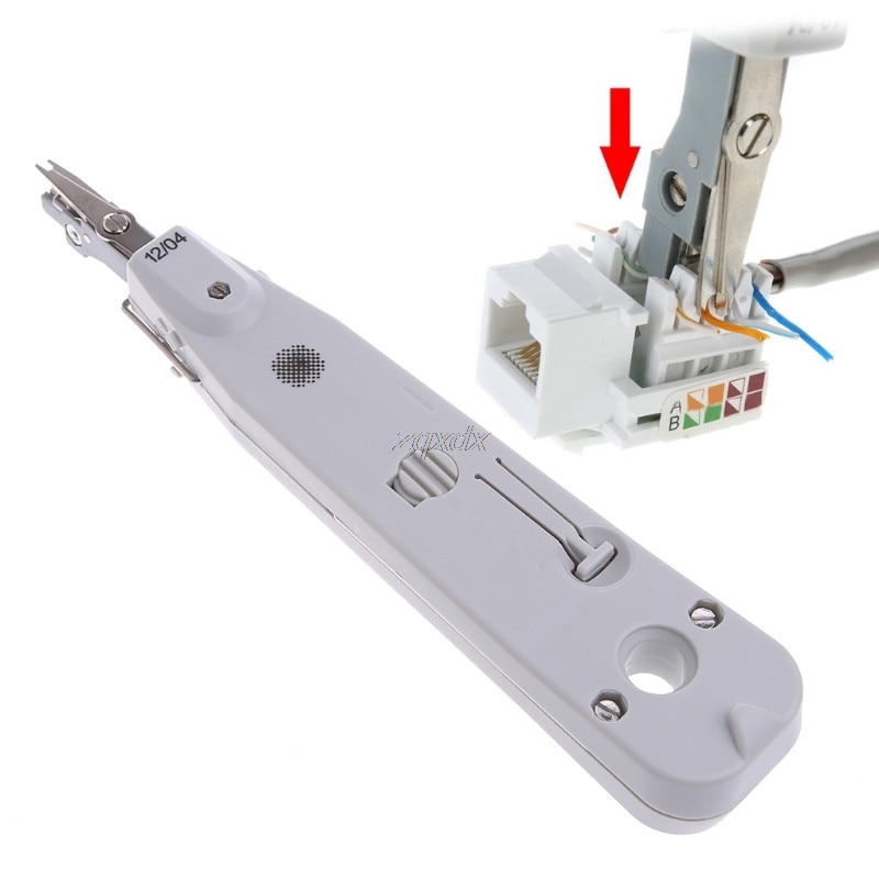Ethernet Network Patch Panel Faceplate Punch Down Tool RJ11 RJ45 Cat5 with Sensor