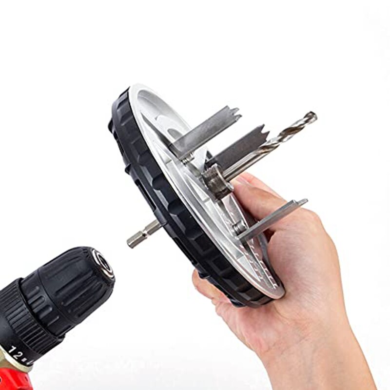 Adjustable Punching Saw,Adjustable Hole Saw 1.77in to 5.12in Dia Hole Cutter Drill Bit Replaces Traditional Hole Saw Set