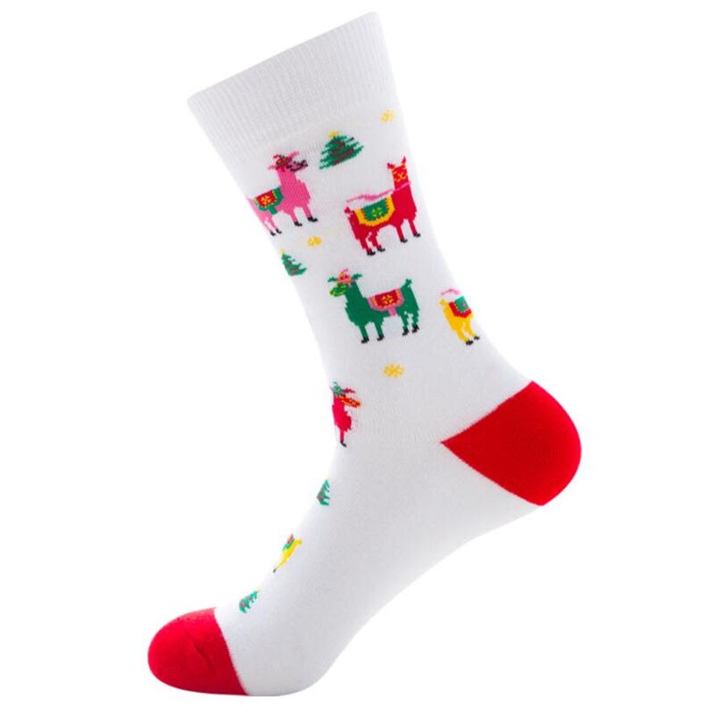 1 paar herren socken Baumwolle socken weihnachten und männer herbst Winter neue jahr Weihnachten baum schnee elch socken froh Mitte socken: 8
