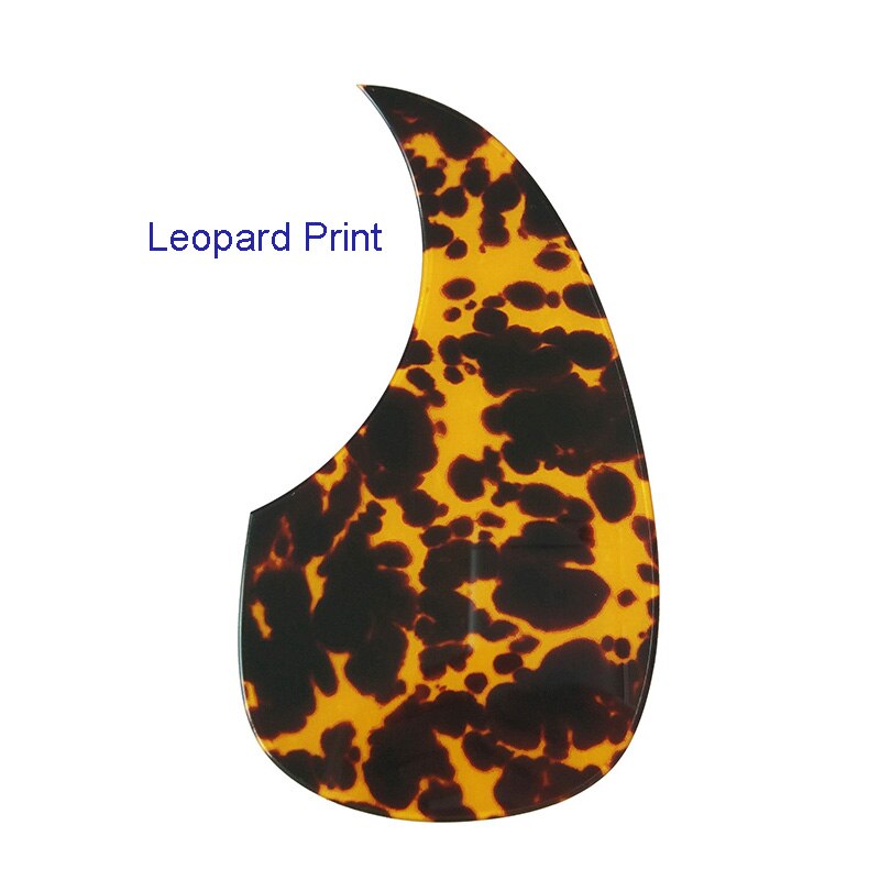 Pleroo Custom Guitar pickgaurd - Great bevelled edge Acoustic Guitar Pickguard Teardrop Shape, Multicolor choice: Leopard Print