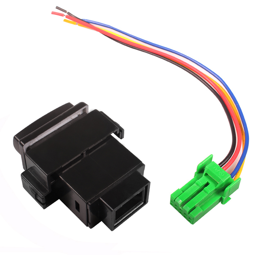 NHAUTP 1 Uds. Botón de interruptor de luces antiniebla LED para coche para Renault Laguna II Megane Scenic Twingo Espace IV Master Trafic naranja + verde 12V
