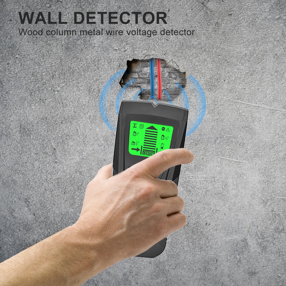 3 in gereedschap metaaldetector wandscanner draad digitaal led-display houten noppen 1 batterijen draagbare elektrische zoekfunctie