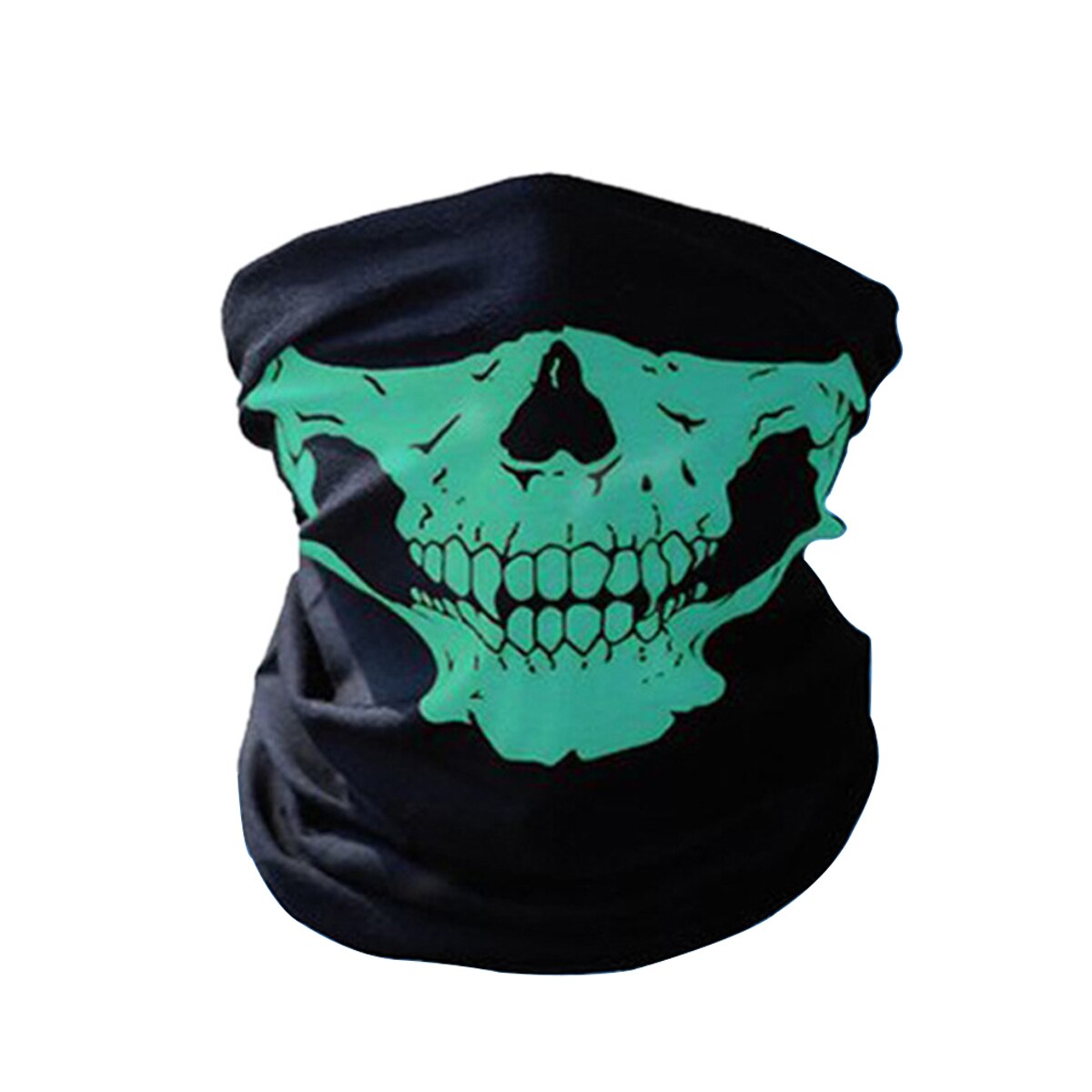 3D Skeleton Skull Seamless Balaclava Magic Scarf Face Mask Fishing Cycling Ski Outdoor Headband Tube Scarf Men Neck Scarves: Green