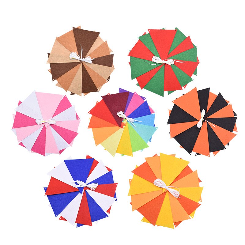 2.5m 12 flaggor bunting banderoller vimpel non-woven girlander flaggor baby shower bröllopsfest vimplar hängande girlander dekor tillbehör