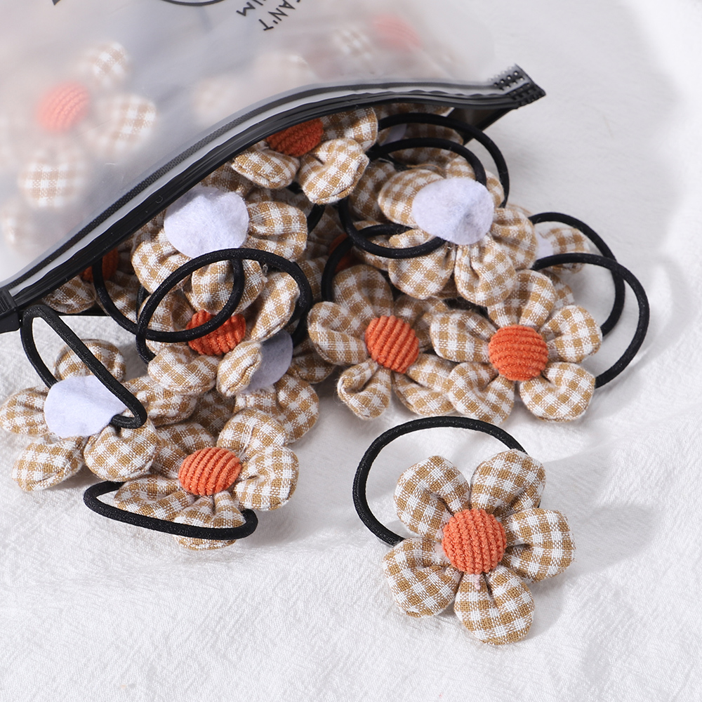 Gomas elásticas para el pelo para niña y niña, accesorios para el cabello hechos a mano, 2/4/6 piezas: S / Azul