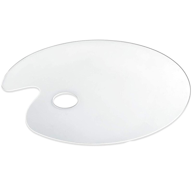 Clear Paint Palettes Non-Stick Oval Artist Paint Mixing Palette for Acrylic Oil Paints Mixing (12 inchX15.7 inch)