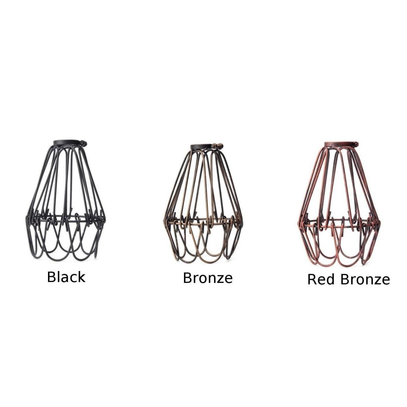 1 styk vintage wire lampe bur gør-det-selv lampeskærm industriel lampe vagt bur lamper skærm klassisk nordisk pære lampe covers skærme