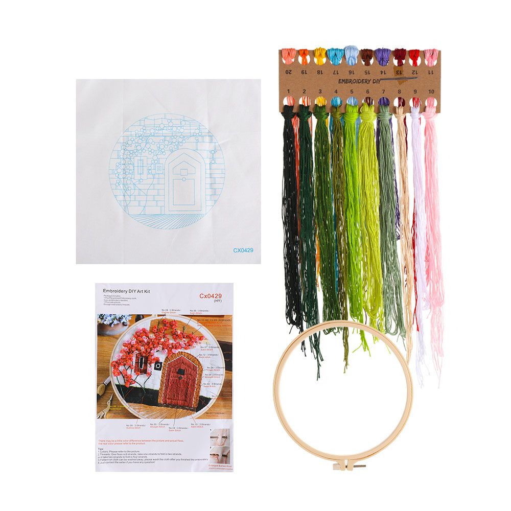 Beginner Landscape Artcraft Home Decor Embroidery Kit Hand Embroidery Embroidery Hoop Cross Stitch: 02