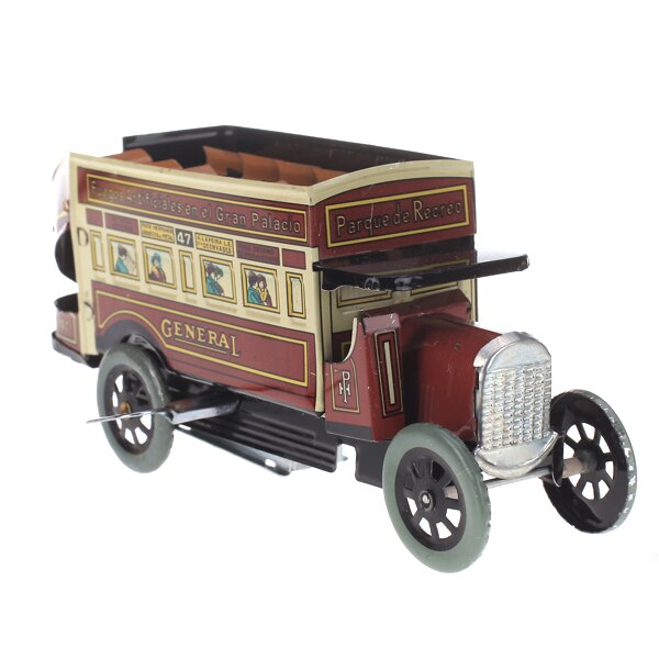 Tin Wind-Up Double-Decker Algemene Omnibus Collectibles Speelgoed Voor Jongens Verbazingwekkende