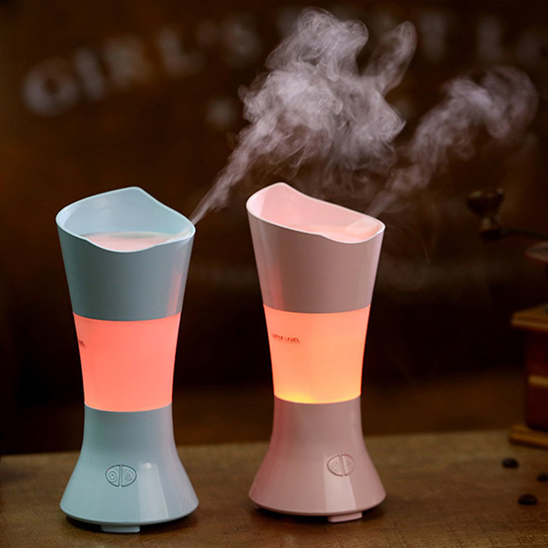 USB luchtbevochtiger Oliën Diffuser Aroma lamp aromatherapie Elektrische aroma diffuser Mist Maker Vaas decoratieve luchtbevochtiger