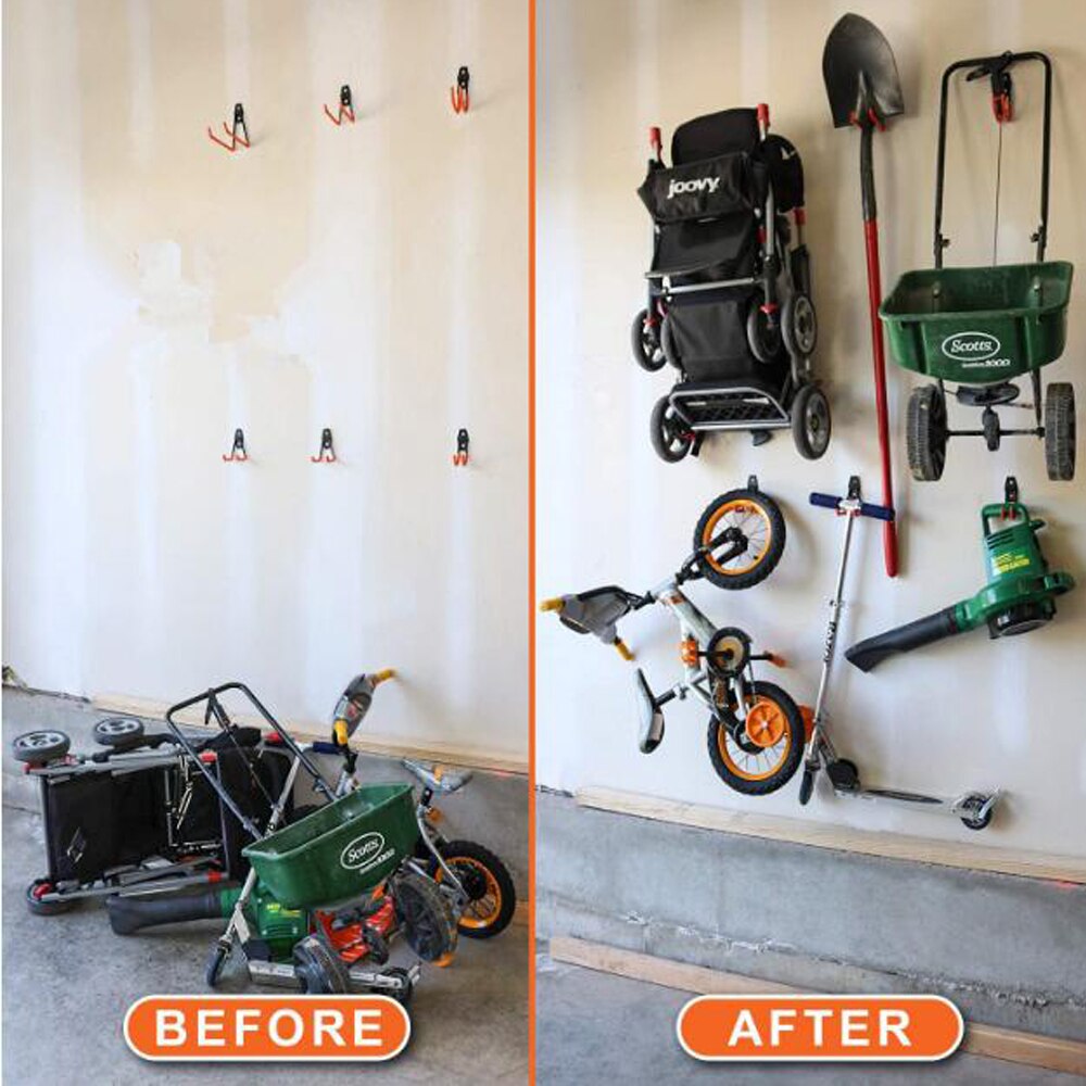 Universal, ganchos de servicio pesado, escalera para bicicleta, montaje en pared, cobertizo de garaje, ganchos de almacenamiento para jardín, Camper, accesorios para coche, caravana, barco