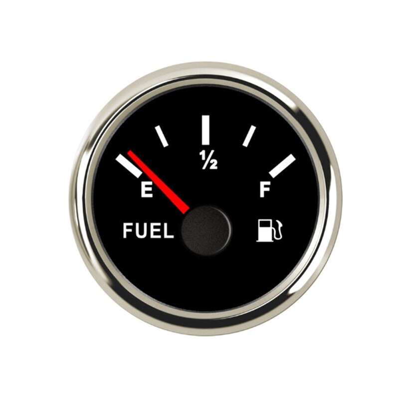 Universal 52MM Waterproof Pointer Fuel Level Gauge meter for Car Truck Yacht Boat Fuel oil Gauges red tank indicator 12V 24V: BS 240-33 ohm