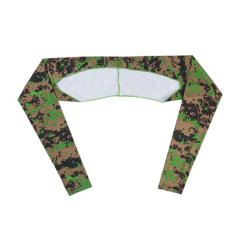 Cooling Sjaal Arm Mouwen Uv Bescherming Zon Protector Met Vinger Gat Voor Vrouwen Golfen Rijden Outdoor Activiteiten ED88: camouflage green