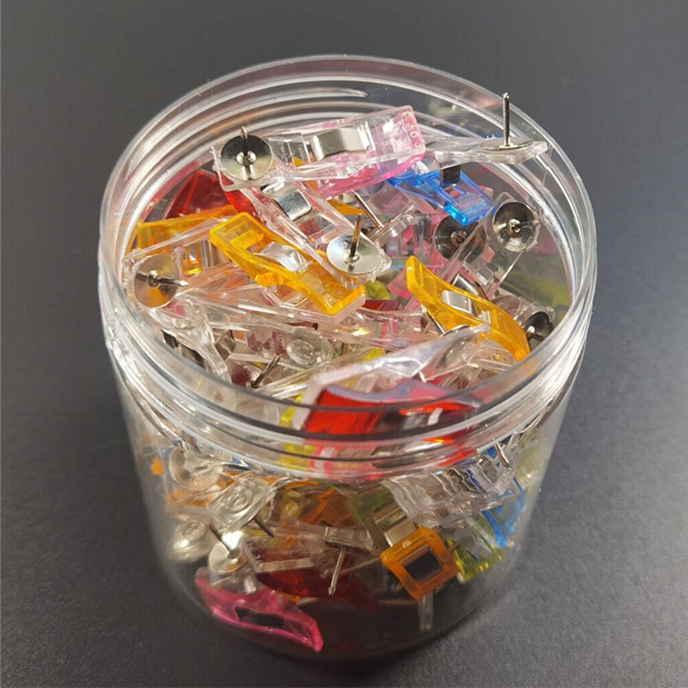 Ourlet pince à coudre Transparent bricolage attache pinces Pack Patchwork pouce crochet tissu artisanat couette reliure multicolore