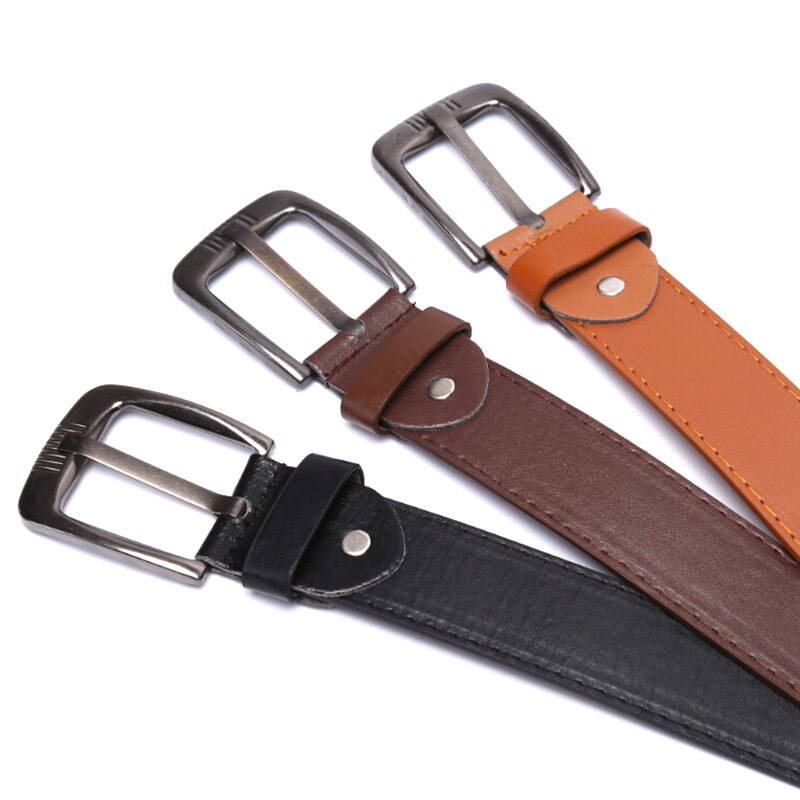 Leather Belts For Mens Casual Retro Leather Belt Washed Belt Men's Leather Belt Metal Pin Buckle