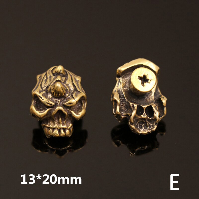 5 Pcs Gothic Messing Schedel Conchos Studs Schroef Terug Punk Klinknagels Voor Leer Craft Tas Portemonnee Kledingstuk Decor: E