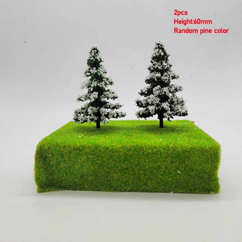 1:87 Schaal Ceder Model Pine Bomen Ceder Landschap Miniatuur Treinspoorweg Layout Dioramas Diy Venster Kerst Dag Decoratie: 60mm