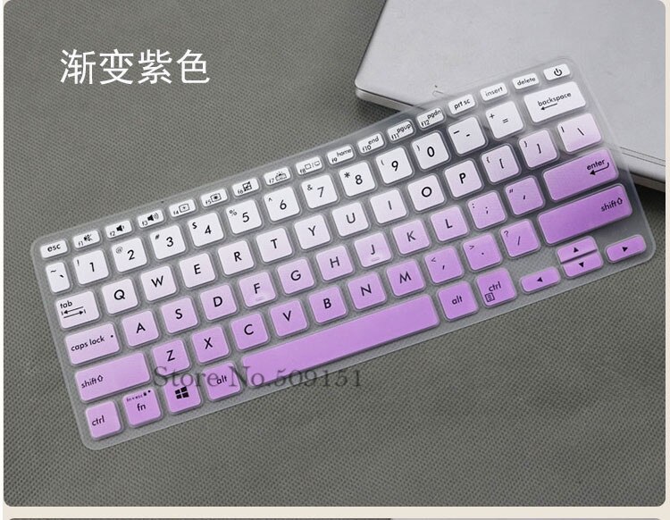 For ASUS Vivobook 14 X409MA X409JB X409JP X409UA X409U X409JA X409FJ X409FL x409 fb x409f x409fa Laptop Keyboard Cover Protector: Gradual purple