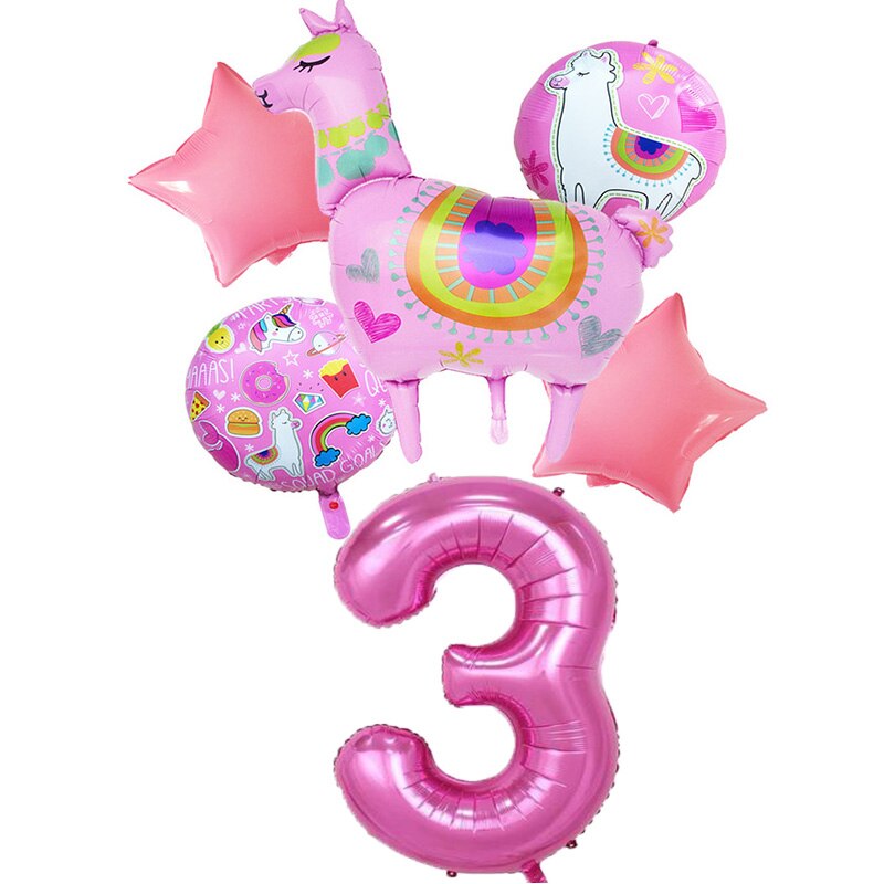 Cartoon Animal Alpaca Aluminium Foil Balloon Set cartoon animal llama balloons decoration Birthday Wedding favors balloons: Army Green