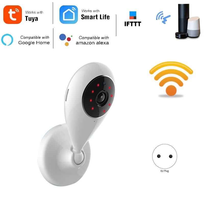 Caméra IP maison intelligente 720P Surveillance Wifi caméra Tuya vie intelligente travail avec Alexa Google Home IFTTT