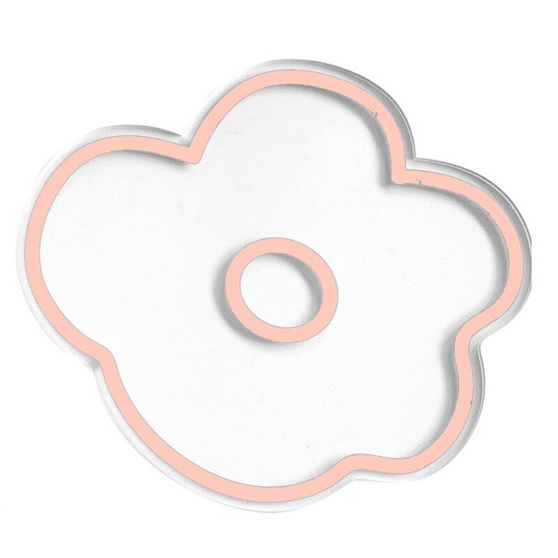 Posavasos acrílico transparente de estilo coreano, posavasos Multicolor con de flores, frutas y animales, herramientas de cocina y hogar, 1 Uds.: 1